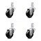 Service Caster 3.5 Inch Hard Rubber Wheel Swivel 7/8 Inch Square Stem Caster Set SCC-SQ20S3514-HRS-78-4 - alternate 1